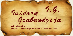 Isidora Grabundžija vizit kartica